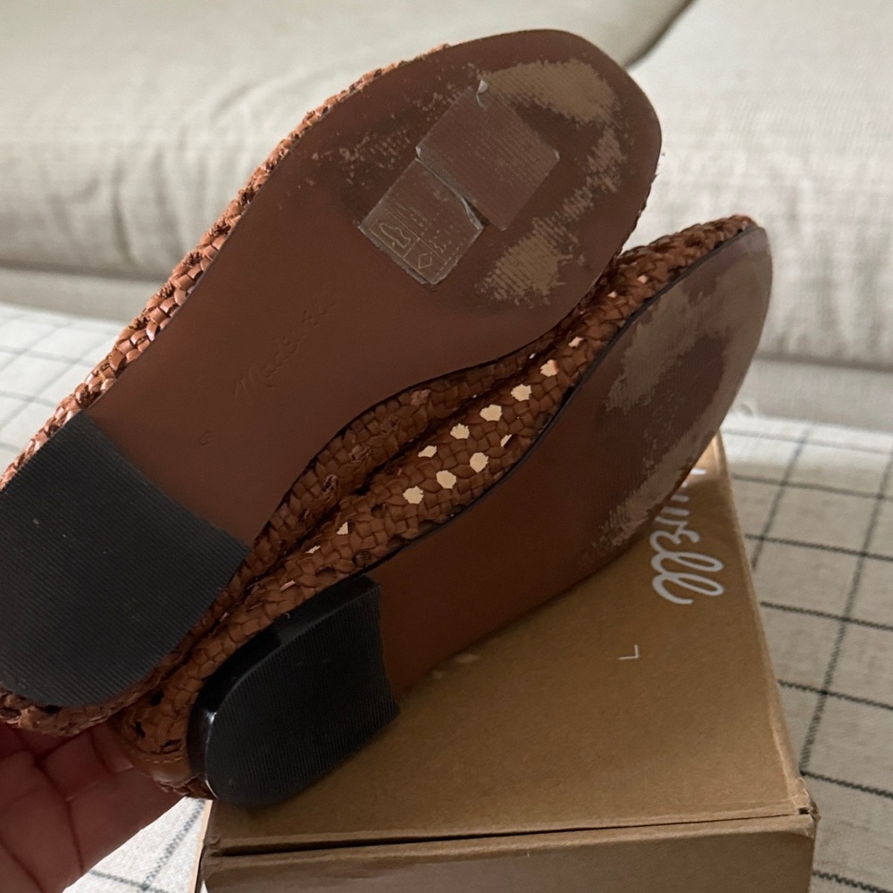 Madewell Greta ballet flare, woven camel, size 6 - Picture 4 of 5